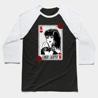 Vintage Card Cyndi Lauper Baseball T-Shirt